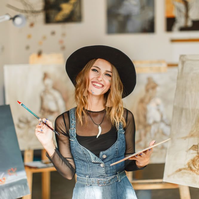 Artist at work